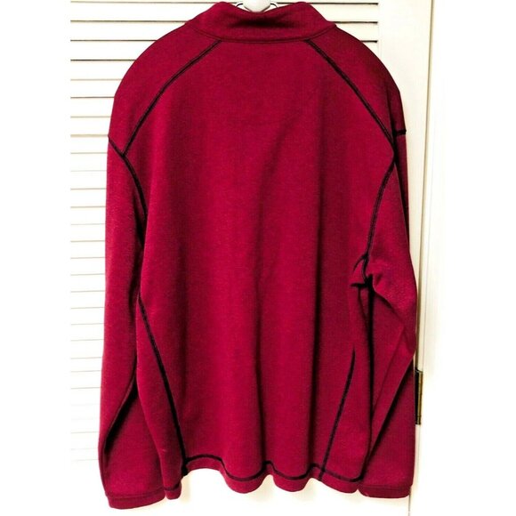 Pebble Beach Performance Golf Pullover Shirt Jacket Men's M Burgundy 1/4 Zip - Picture 3 of 4